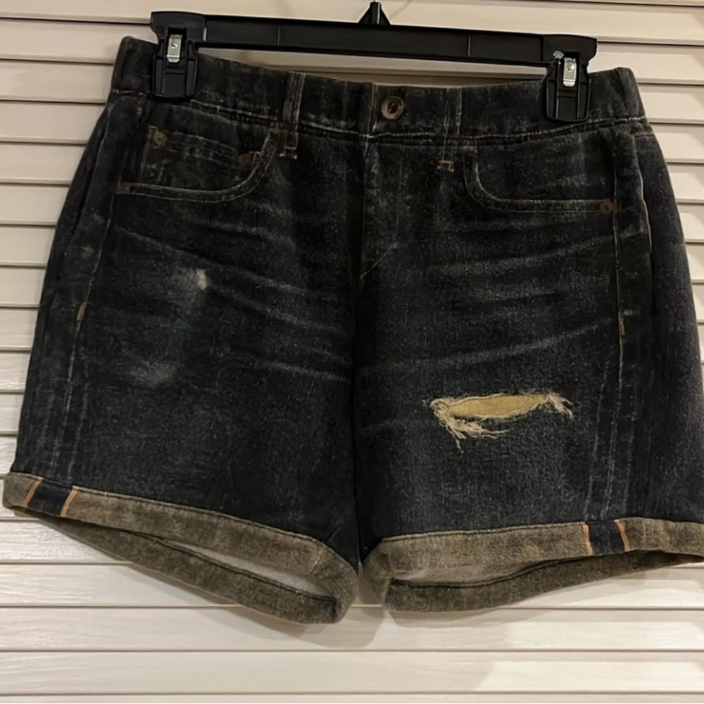 Rag and Bone Digital denim print terry short - Size Small